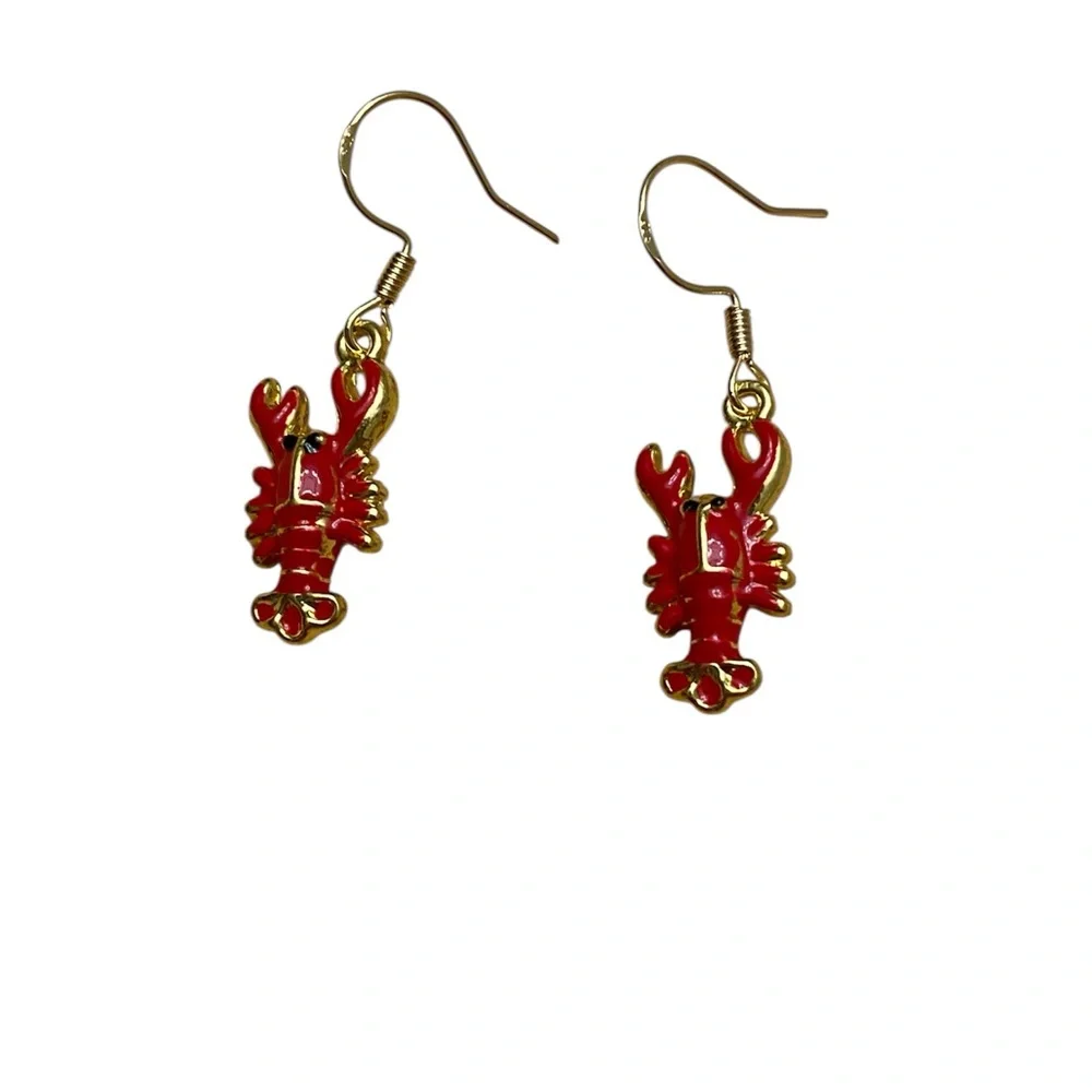 Red Lobster Earrings - Picture 2 of 2